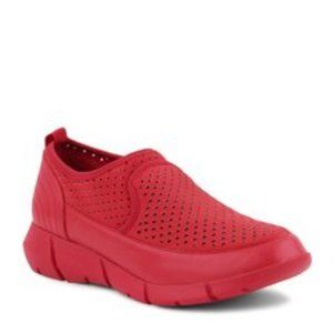 NWT / Calvin Klein Lipstick Red Sneakers 7.5